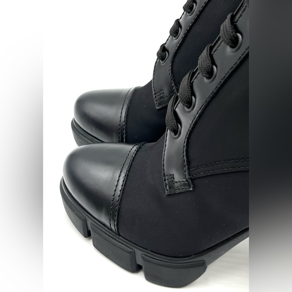 Prada 110 Leather & Nylon Hiker Booties - Picture 6 of 11